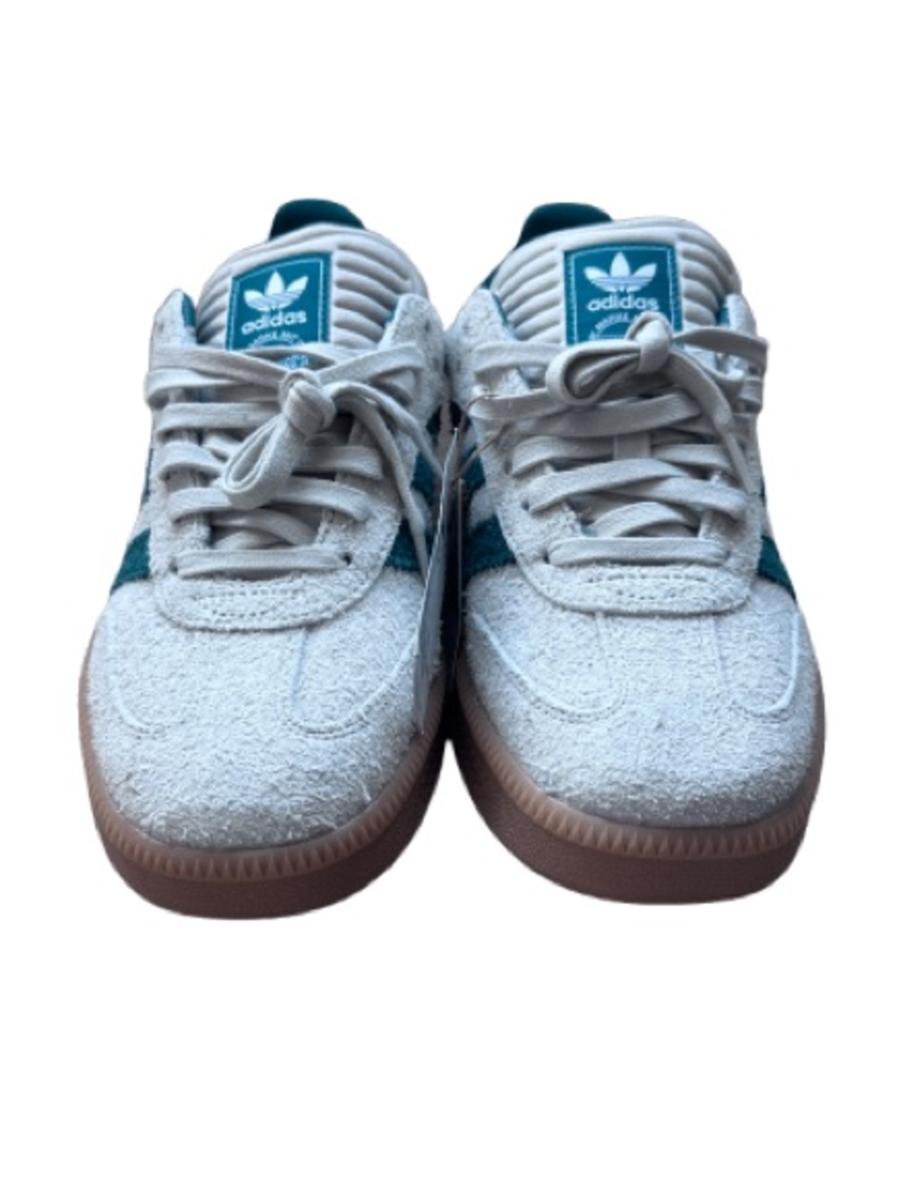 adidas Samba XLG Cream Suede with Dark Green Stripes and Gum Sole Size 10 - Picture 6 of 14